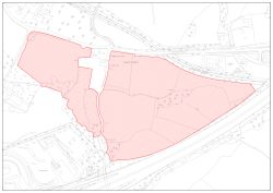 Tir gerllaw Heol Llantrisant (A4119), Capel Llanilltern. Spicer, Jenkins a Pink Land