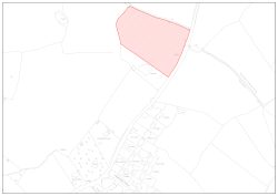 Tir i’r gogledd o Druidstone Road